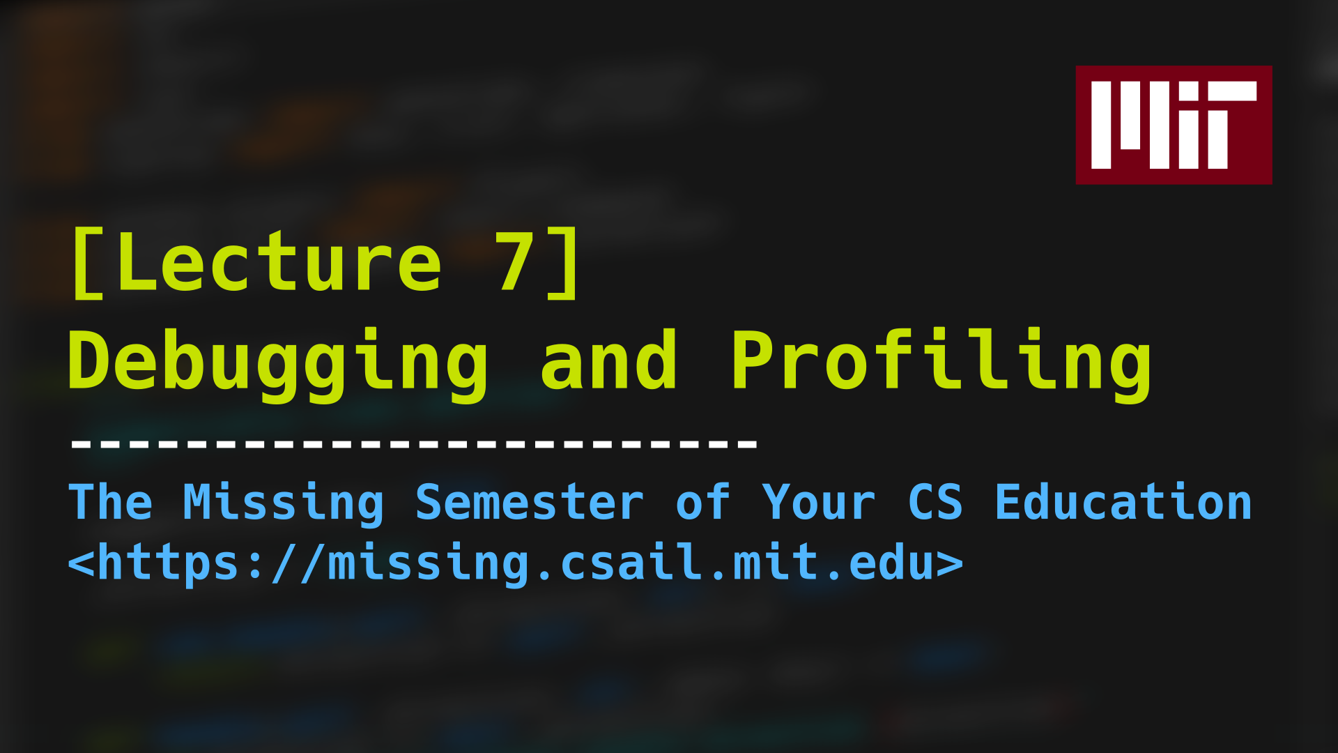 Debugging and Profiling · 你的 CS 教育中遺失的一學期